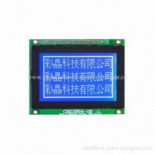 12864 Monochrome LCD Display Module Supports Parallel Interface, 3V or 5V, 18 Pins Connect